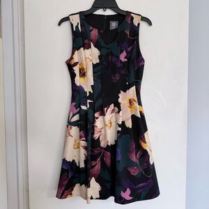 Vince Camuto Black Floral Mini Dress